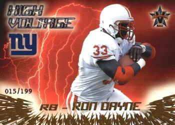 2000 Pacific Vanguard - High Voltage Gold #22 Ron Dayne Front
