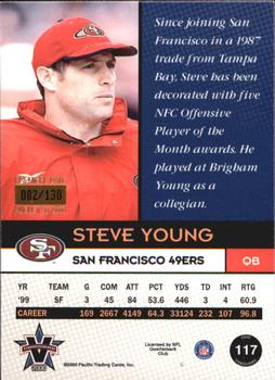 2000 Pacific Vanguard - Premiere Date #117 Steve Young Back