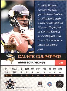 2000 Pacific Vanguard - Purple #95 Daunte Culpepper Back
