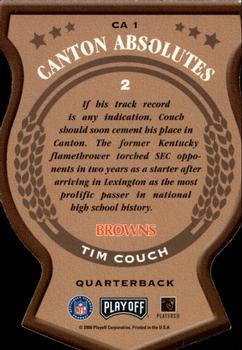 2000 Playoff Absolute - Canton Absolutes #CA 1 Tim Couch Back