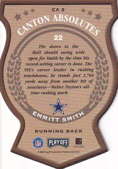 2000 Playoff Absolute - Canton Absolutes #CA 2 Emmitt Smith Back