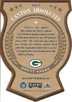 2000 Playoff Absolute - Canton Absolutes #CA 7 Brett Favre Back