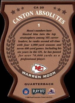 2000 Playoff Absolute - Canton Absolutes #CA 20 Warren Moon Back