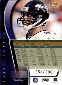 2000 Playoff Absolute - Coaches Honors #12 Qadry Ismail Back