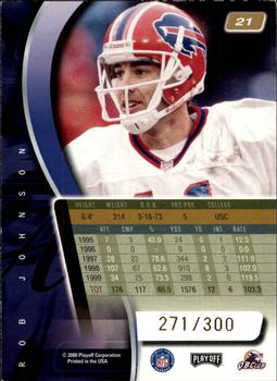 2000 Playoff Absolute - Coaches Honors #21 Rob Johnson Back