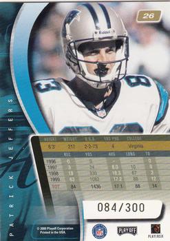 2000 Playoff Absolute - Coaches Honors #26 Patrick Jeffers Back
