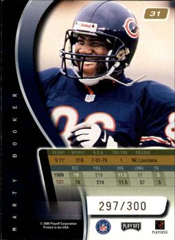 2000 Playoff Absolute - Coaches Honors #31 Marty Booker Back