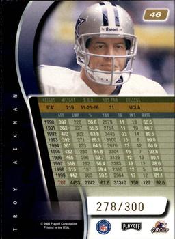 2000 Playoff Absolute - Coaches Honors #46 Troy Aikman Back