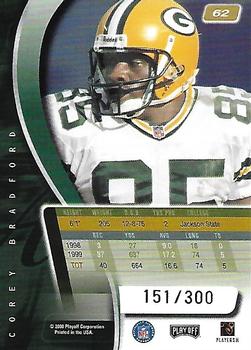 2000 Playoff Absolute - Coaches Honors #62 Corey Bradford Back