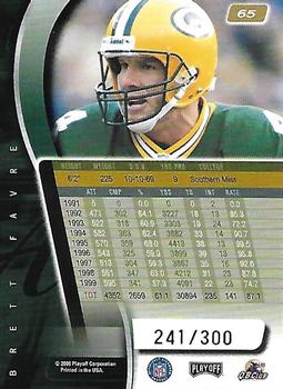 2000 Playoff Absolute - Coaches Honors #65 Brett Favre Back