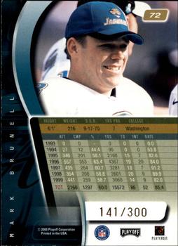 2000 Playoff Absolute - Coaches Honors #72 Mark Brunell Back