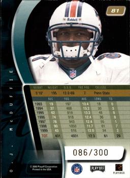 2000 Playoff Absolute - Coaches Honors #81 O.J. McDuffie Back