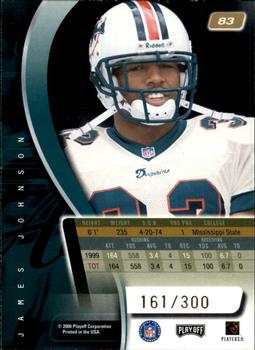 2000 Playoff Absolute - Coaches Honors #83 James Johnson Back
