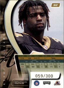 2000 Playoff Absolute - Coaches Honors #92 Ricky Williams Back