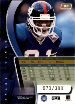 2000 Playoff Absolute - Coaches Honors #95 Amani Toomer Back