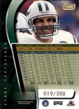 2000 Playoff Absolute - Coaches Honors #100 Vinny Testaverde Back