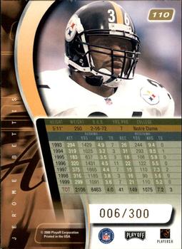 2000 Playoff Absolute - Coaches Honors #110 Jerome Bettis Back