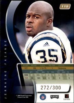 2000 Playoff Absolute - Coaches Honors #115 Jermaine Fazande Back