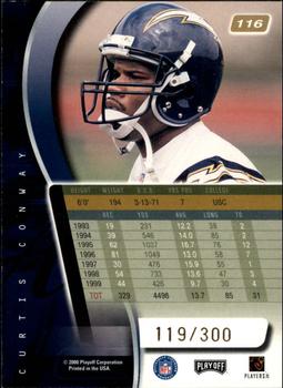 2000 Playoff Absolute - Coaches Honors #116 Curtis Conway Back