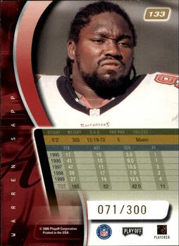 2000 Playoff Absolute - Coaches Honors #133 Warren Sapp Back