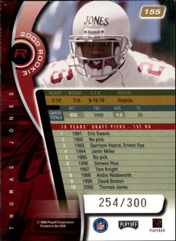 2000 Playoff Absolute - Coaches Honors #155 Thomas Jones Back