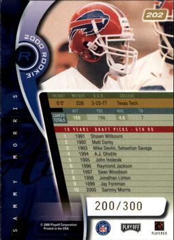 2000 Playoff Absolute - Coaches Honors #202 Sammy Morris Back