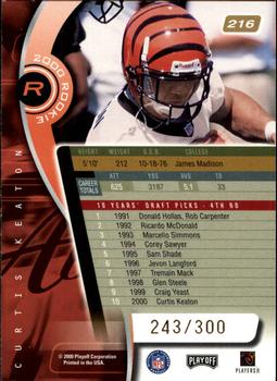 2000 Playoff Absolute - Coaches Honors #216 Curtis Keaton Back