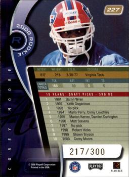 2000 Playoff Absolute - Coaches Honors #227 Corey Moore Back