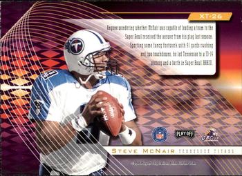 2000 Playoff Absolute - Extreme Team #XT-26 Steve McNair Back