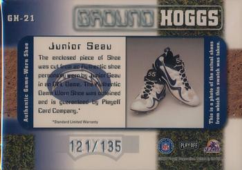 2000 Playoff Absolute - Ground Hoggs Shoe #GH-21 Junior Seau Back