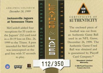 2000 Playoff Absolute - Leather and Laces #KM87 Keenan McCardell Back
