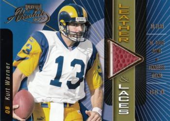 2000 Playoff Absolute - Leather and Laces #KW13-A Kurt Warner Front