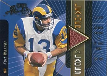 2000 Playoff Absolute - Leather and Laces #KW13-B Kurt Warner Front