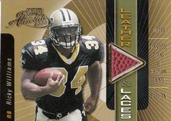 2000 Playoff Absolute - Leather and Laces #RW34 Ricky Williams Front