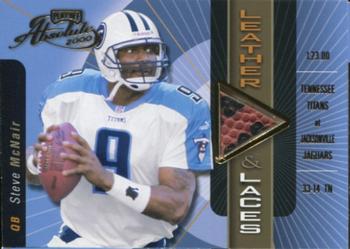 2000 Playoff Absolute - Leather and Laces #SM9-B Steve McNair Front