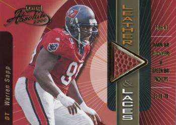 2000 Playoff Absolute - Leather and Laces #WS99 Warren Sapp Front