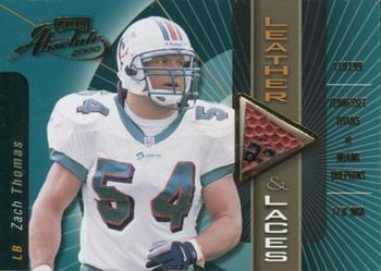 2000 Playoff Absolute - Leather and Laces #ZT54 Zach Thomas Front