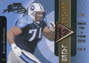 2000 Playoff Absolute - Leather and Laces #BM74 Bruce Matthews Front