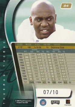 2000 Playoff Absolute - Players Honors #84 Thurman Thomas Back