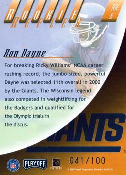 2000 Playoff Absolute - Rookie Reflex Gold #RR6 Ron Dayne Back
