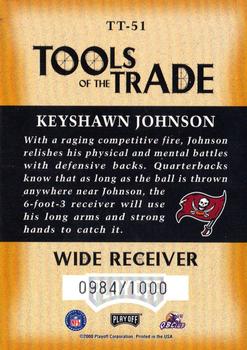 2000 Playoff Absolute - Tools of the Trade #TT-51 Keyshawn Johnson Back