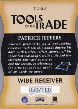 2000 Playoff Absolute - Tools of the Trade Die Cuts #TT-53 Patrick Jeffers Back
