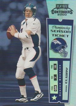 2000 Playoff Contenders - Championship Ticket #29 John Elway Front