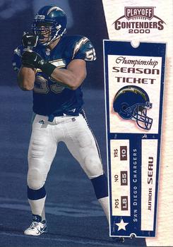 2000 Playoff Contenders - Championship Ticket #71 Junior Seau Front