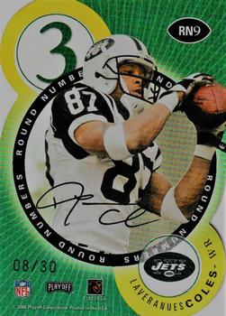 2000 Playoff Contenders - Round Numbers Autographs Gold #RN9 Ron Dugans / Laveranues Coles Back