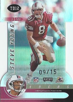 2000 Playoff Contenders - Touchdown Tandems Total #TD12 Dan Marino / Steve Young Back