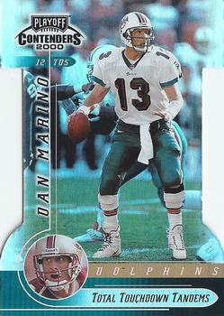 2000 Playoff Contenders - Touchdown Tandems Total #TD12 Dan Marino / Steve Young Front