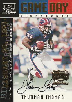 2000 Playoff Momentum - Game Day Signatures #GDS 18 Thurman Thomas Front