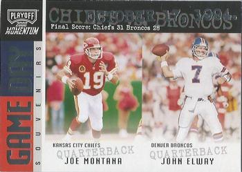 2000 Playoff Momentum - Game Day Souvenirs #GDS 32 Joe Montana / John Elway Front