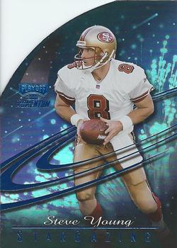 2000 Playoff Momentum - Star Gazing Blue Die Cut #SG19 Steve Young Front